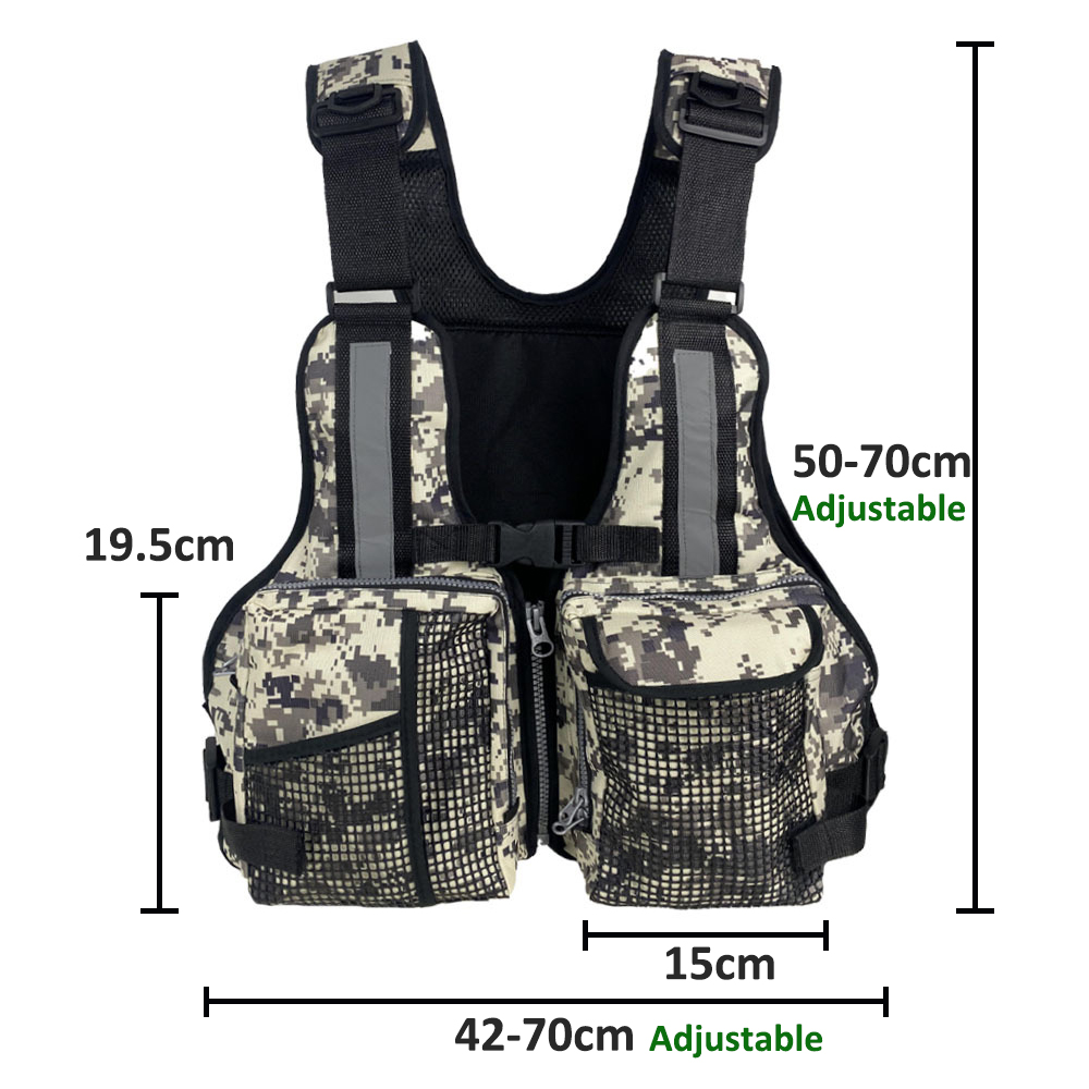 Fishing Vest - Kamizelka wędkarska outdoorowa z wieloma kieszeniami,