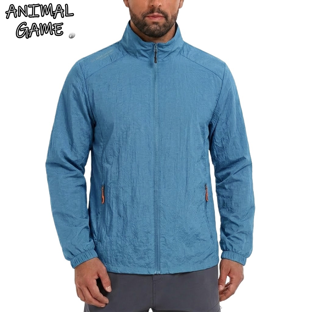 Fishing Jacket Waterproof - Męskie kurtki przeciwsłoneczne UPF50+ oddychające, sportowe,