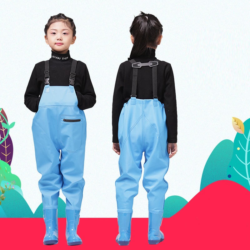 Fishing Rain Suit - Wadery wędkarska z butami dla dzieci