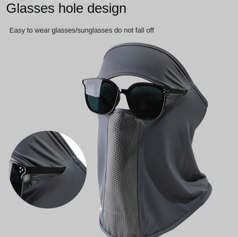 Fishing Mask Sun Protection - Letnia maska z jedwabiu lodowego, ochrona